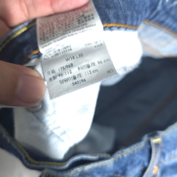 Levi's 541 Athletic Taper Jeans Men 38x30 Blue Denim Medium Wash Stretch Classic - Picture 9 of 11